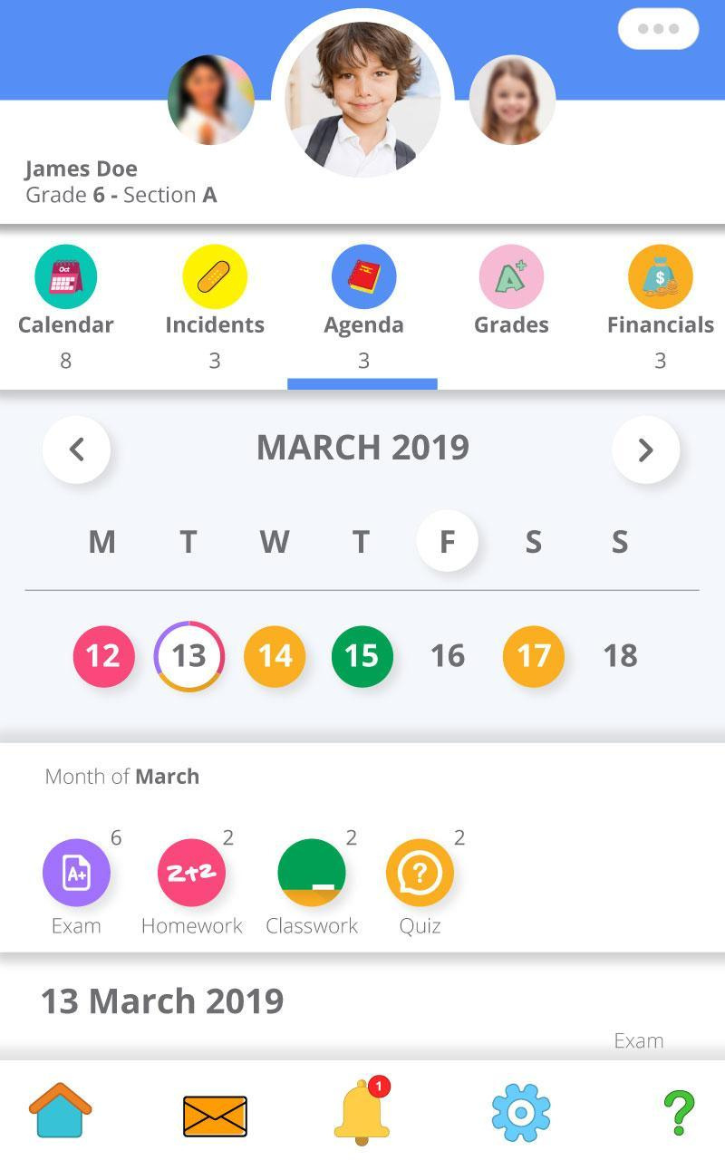 Second historical Madrasatie mobile screen from the 2020 company profile